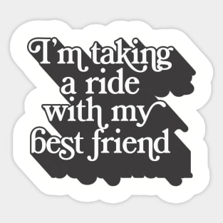 I'm taking a ride with my best friend /// Depeche Mode Fanart Sticker